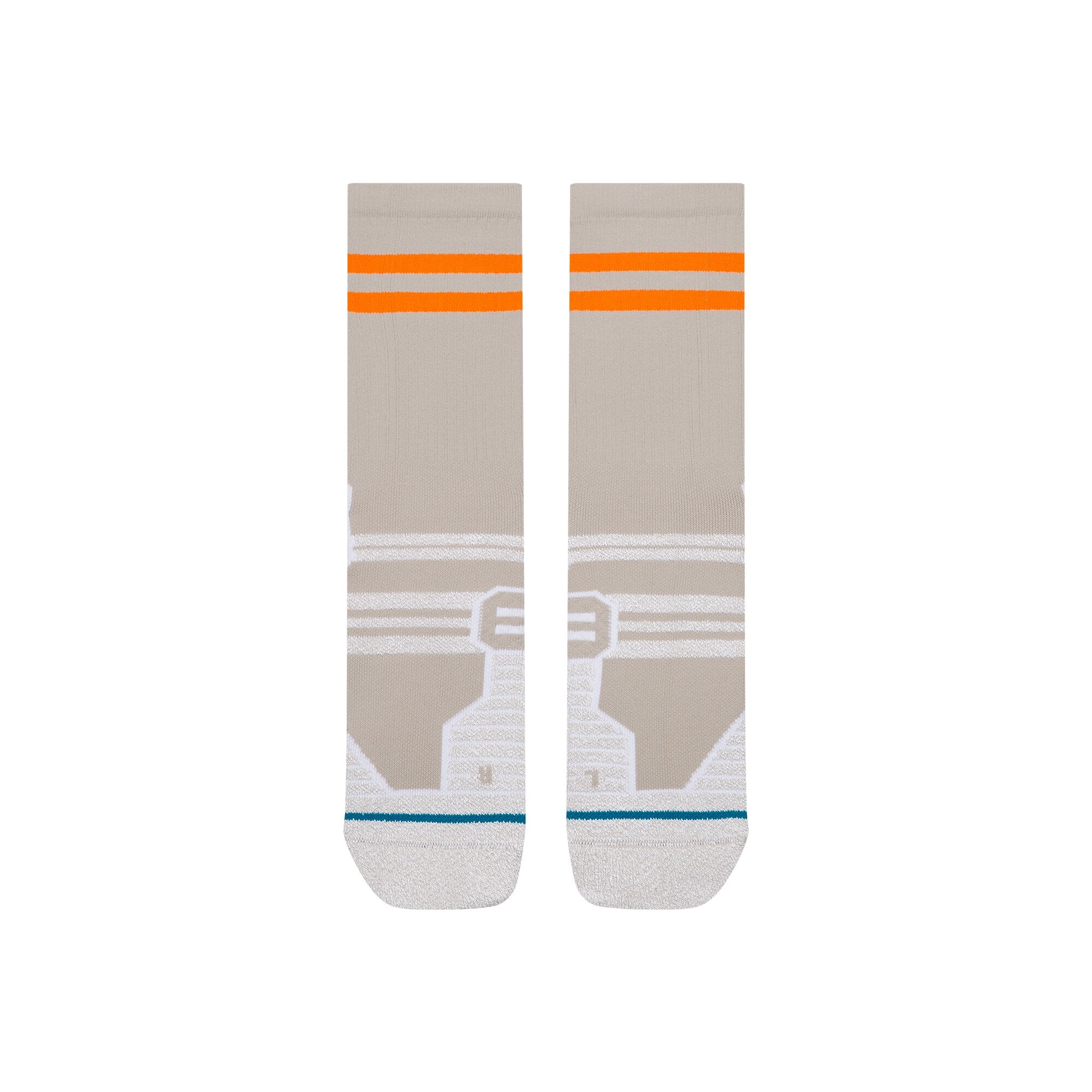 Stance Static Gripper Splatter Crew Sock Light Grey