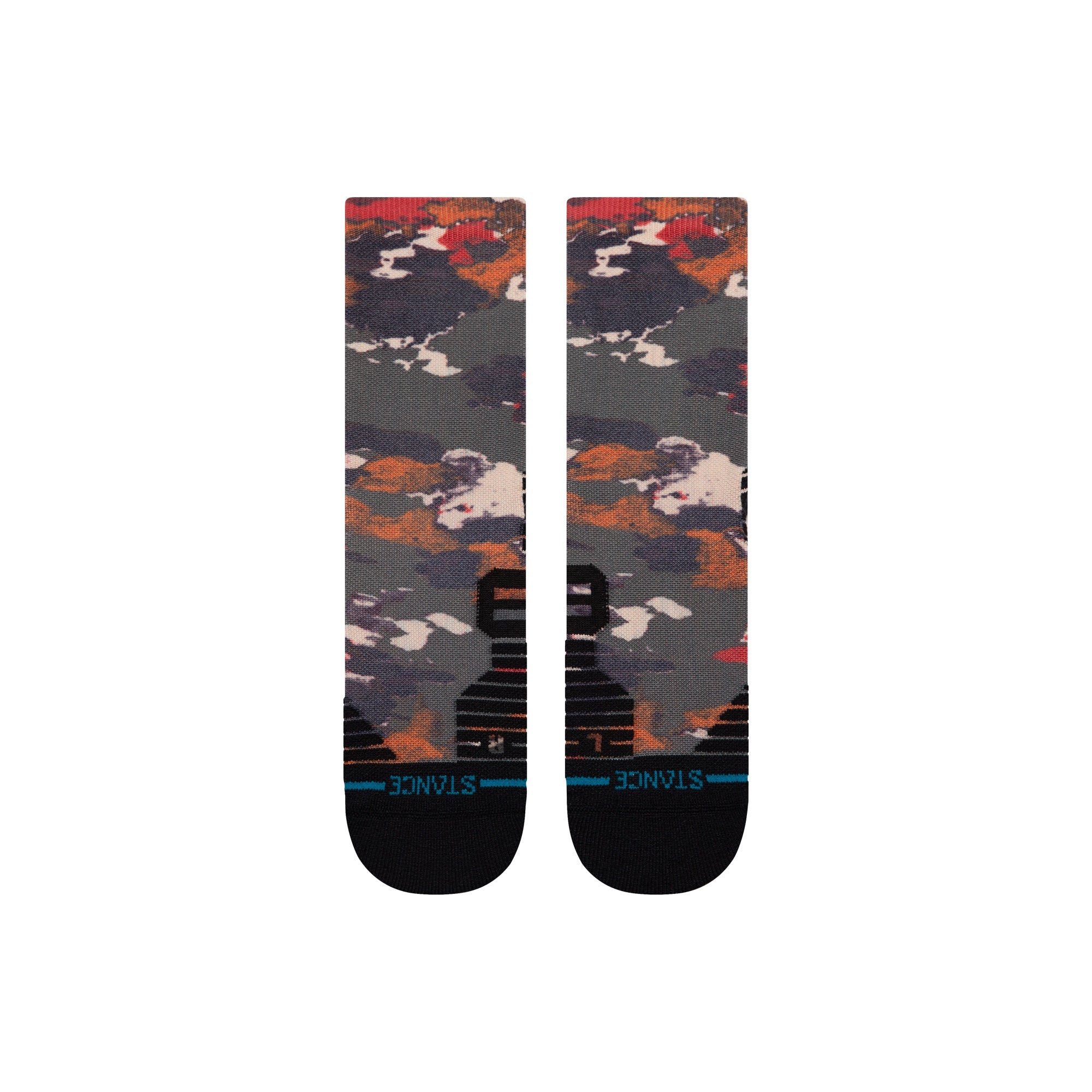 Stance In The Beds Mid Crew Sock Military Green