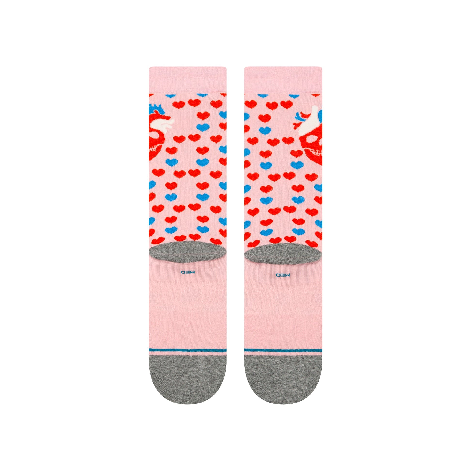 Stance Hearted Crew Sock Pink