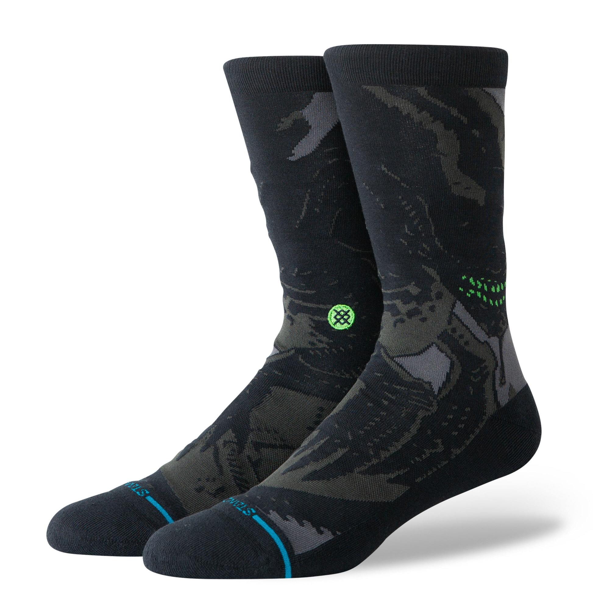 Stance Alien Crew Sock Black