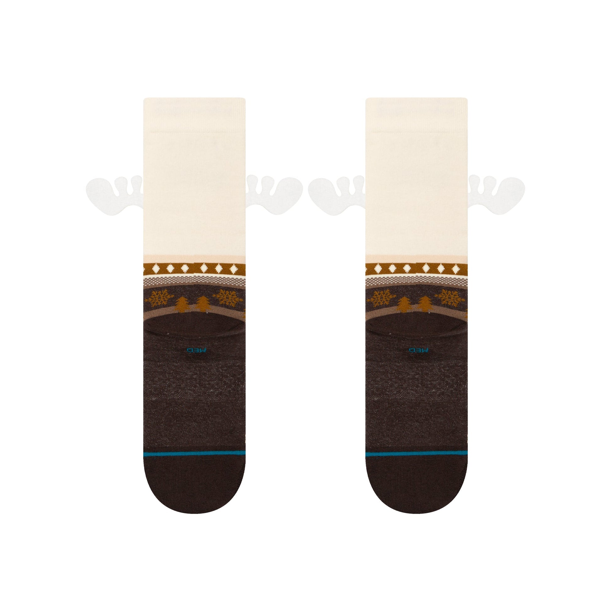 Stance Have Some Eggnog Crew Sock Dark Brown 