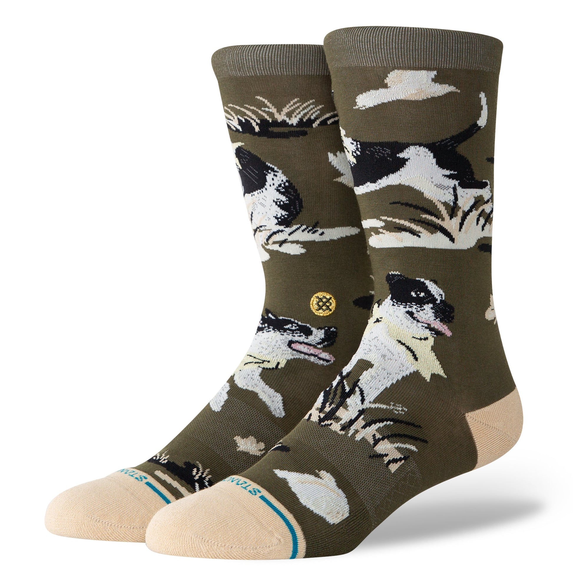 Stance Ishod Crew Sock Dark Green 