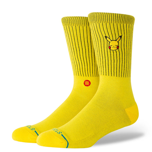 Stance Pikachu Crew Sock Yellow