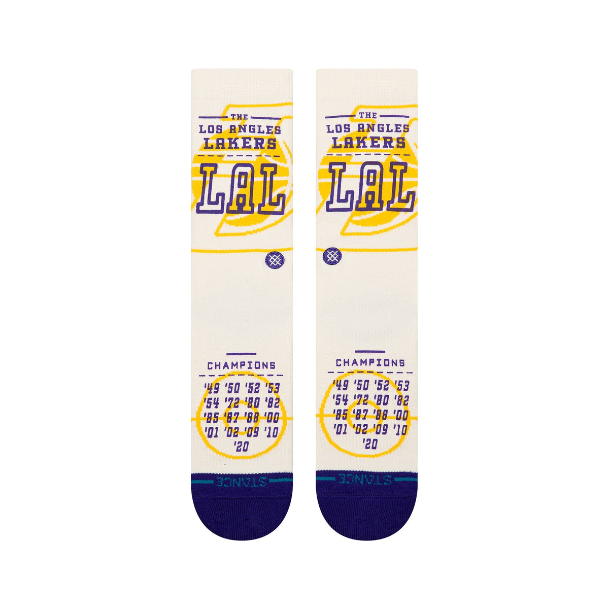 Stance | Banner La Lakers Crew Sock Off White