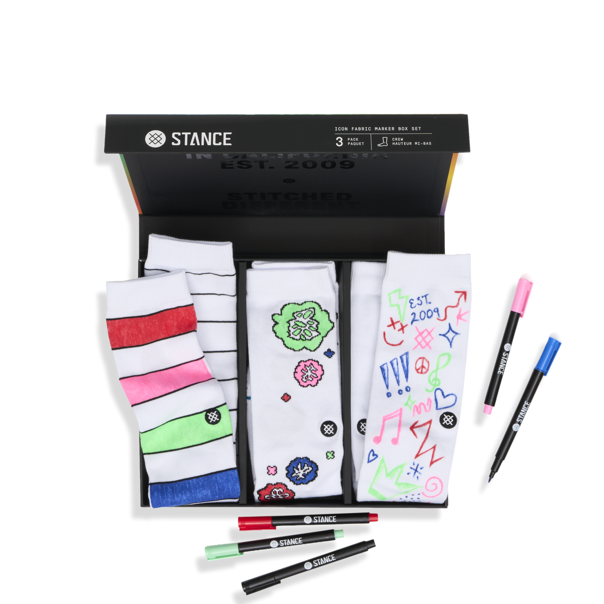 Stance | Colour Your Own Box Set White