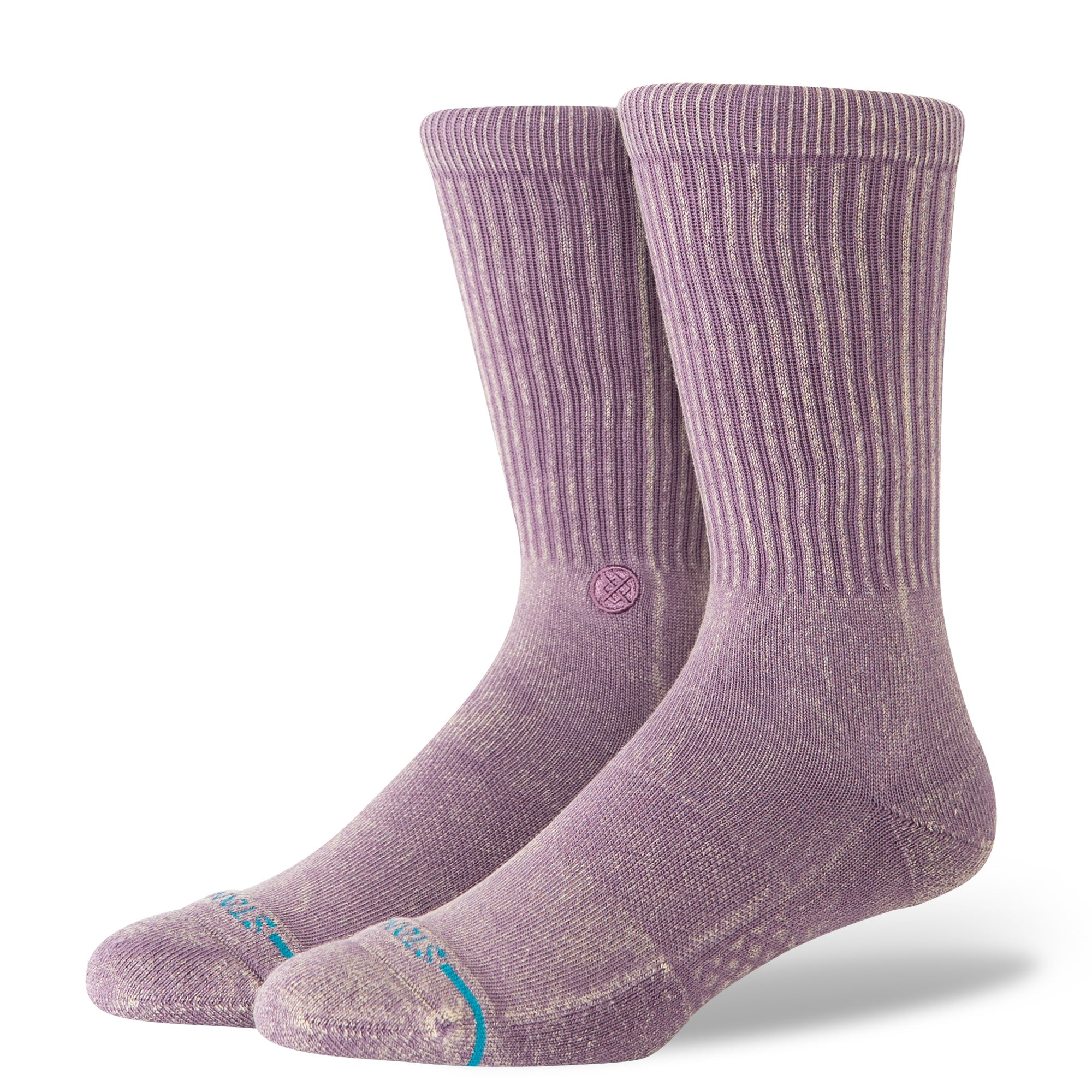 Stance Icon Dyed Crew Sock Plum