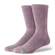 Stance Icon Dyed Crew Sock Plum