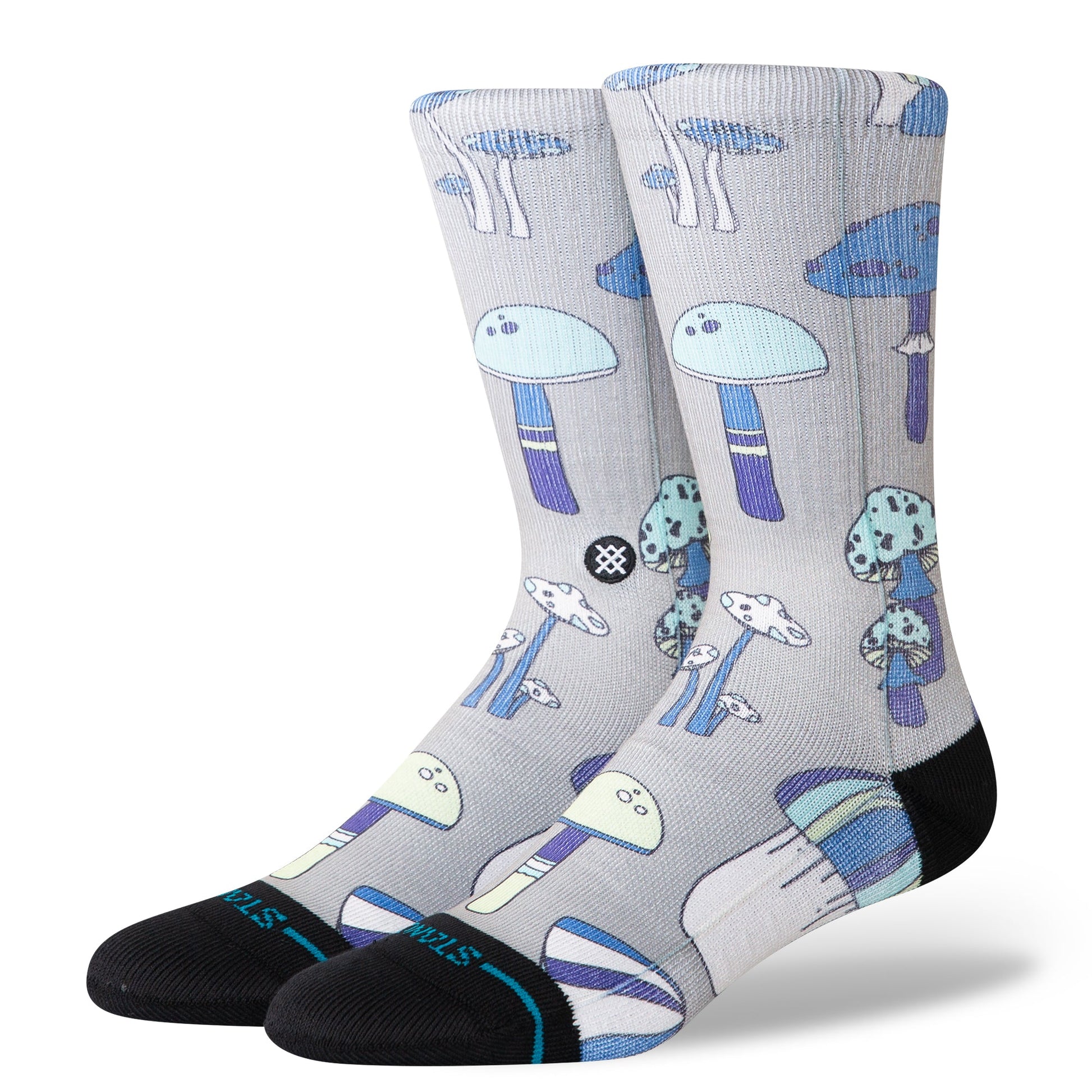 Stance Microbial Crew Sock String Grey