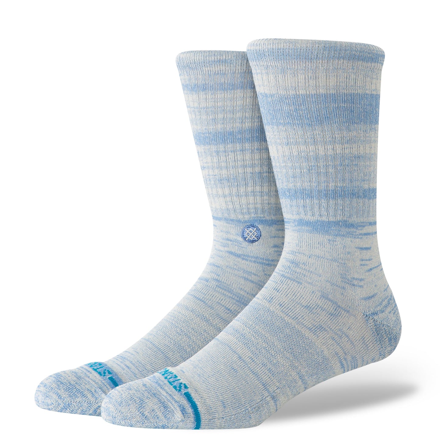 Stance Marled Crew Sock Grey Blue
