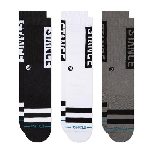 Stance The OG Crew Sock 3 Pack Black/White