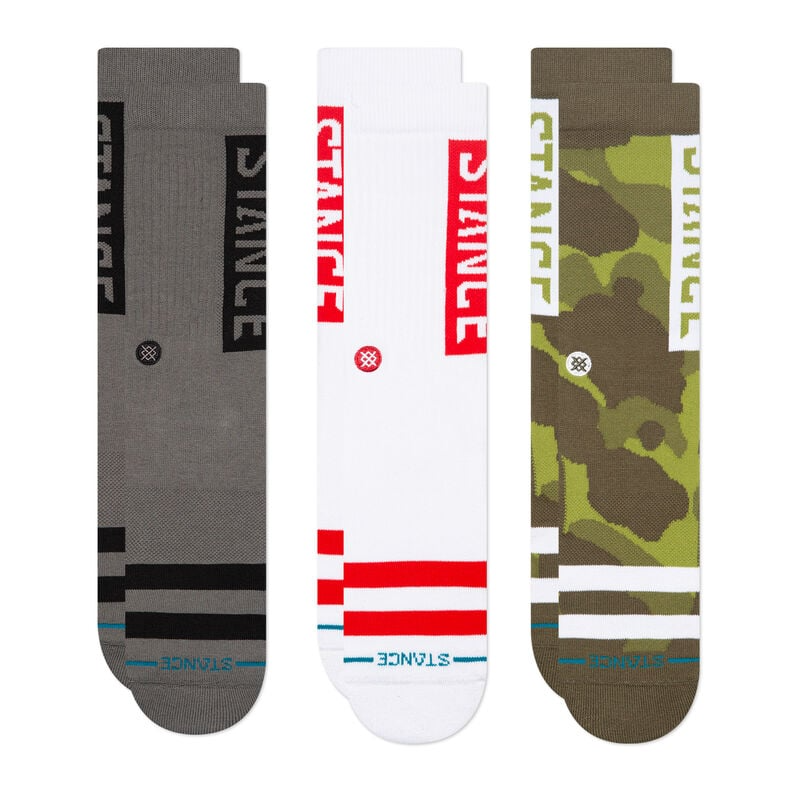 Stance THE OG CREW SOCK 3 PACK Camo