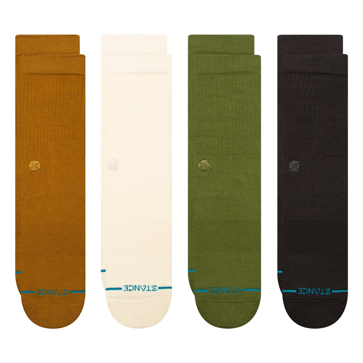 Stance Icon Crew Sock 4 Pack Gold