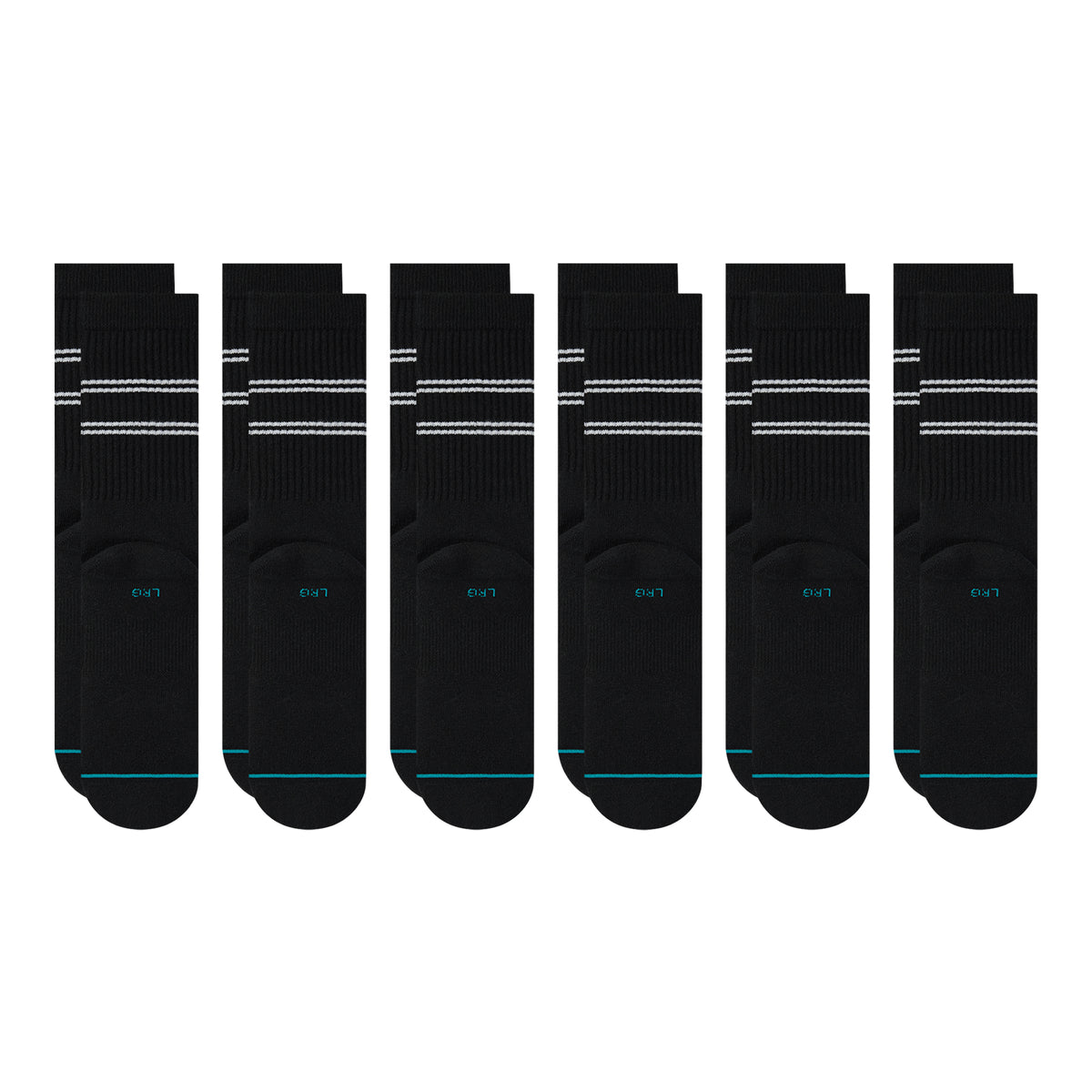 Stance | Vital Crew Sock 6 Pack Black