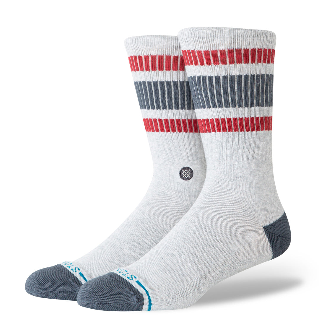 Stance Boyd Pop Stitch Crew Sock Heather Grey