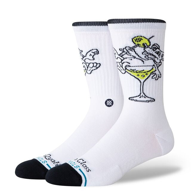 Stance Hit Me Crew Sock White