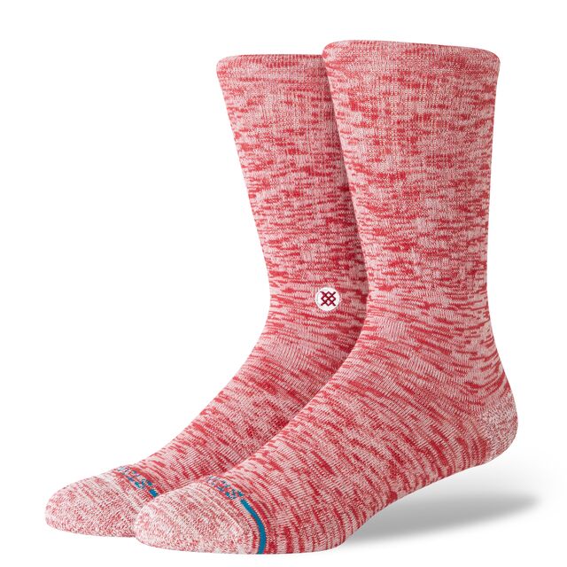 Stance Slub Crew Sock Red