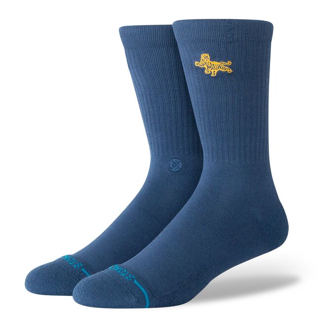 Stance Stripes Crew Sock Navy