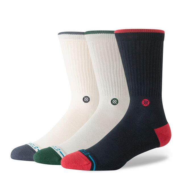 Stance Toner Crew Sock 3 Pack Black