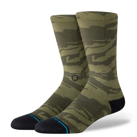 Stance Camoblend Crew Sock Dark Green 