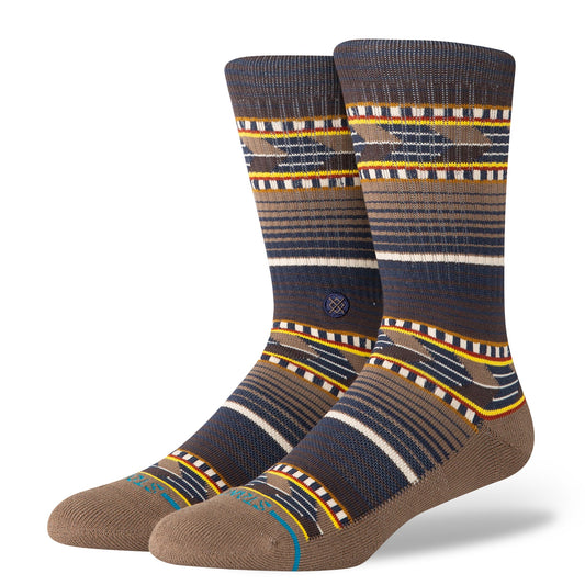 Stance Cedar Rock Crew Sock Brown 