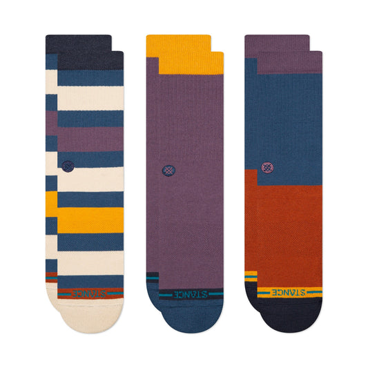 Stance Dexter Crew Sock 3 Pack Dark Royal 