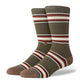 Stance Hill Top Crew Sock Dark Green 