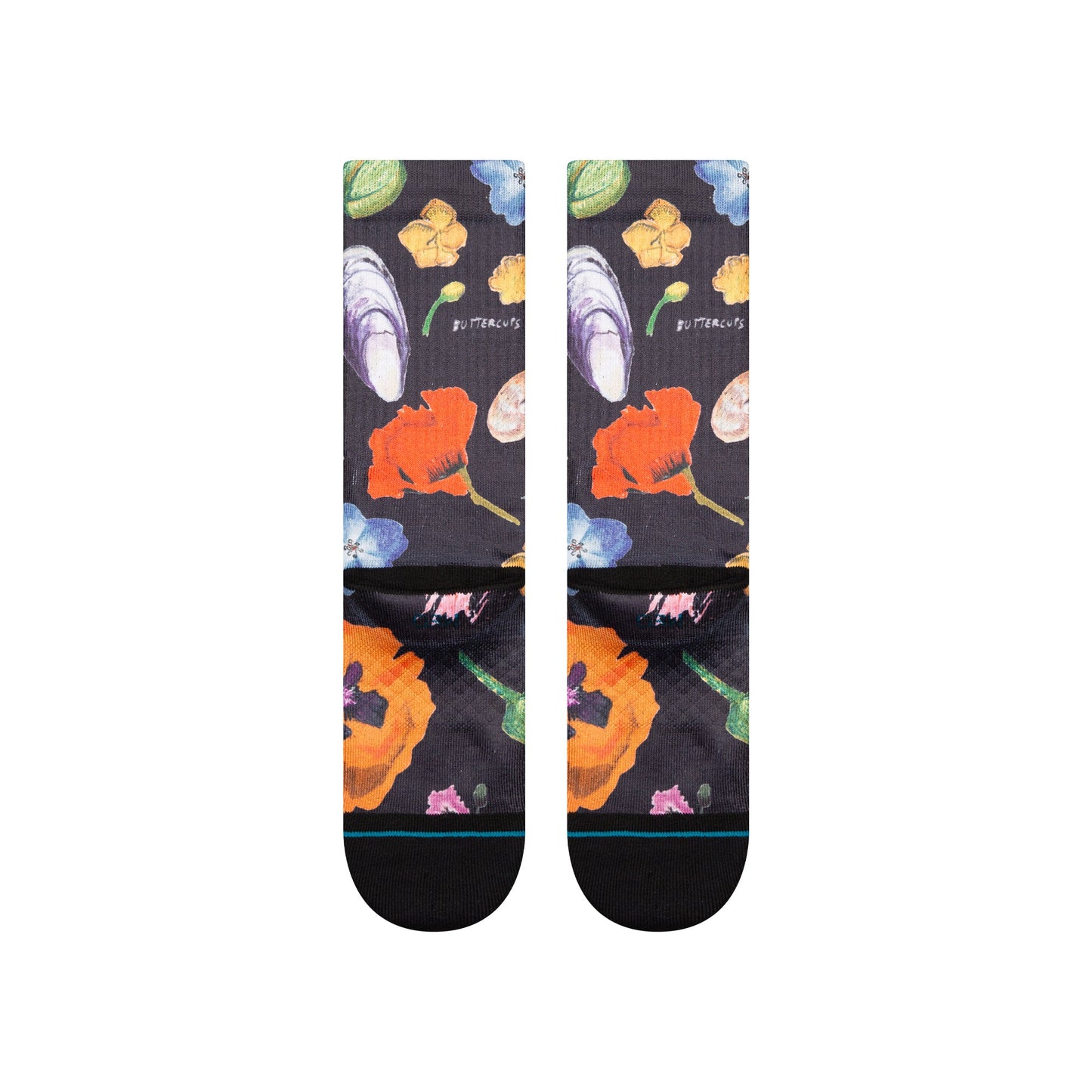 Stance Lucias Floral Crew Sock Black 