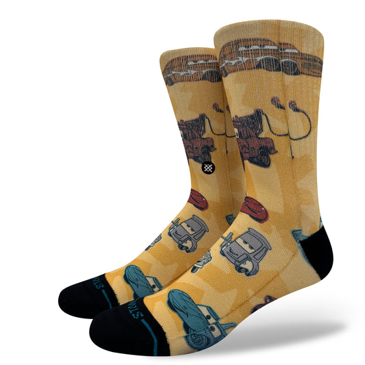 Stance Radiator Springs Crew Sock Yellow