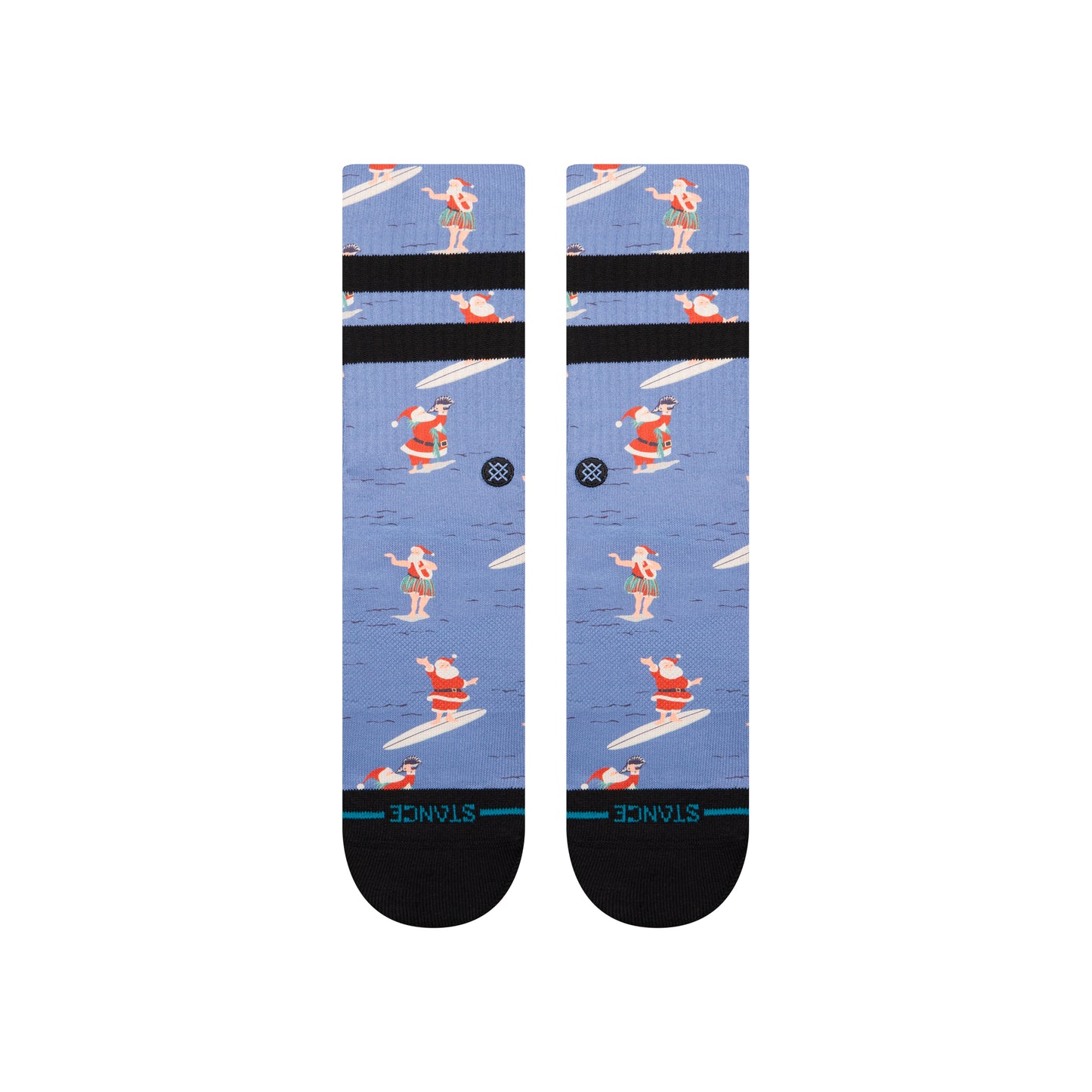 Stance Surfing Santa Crew Sock Blue