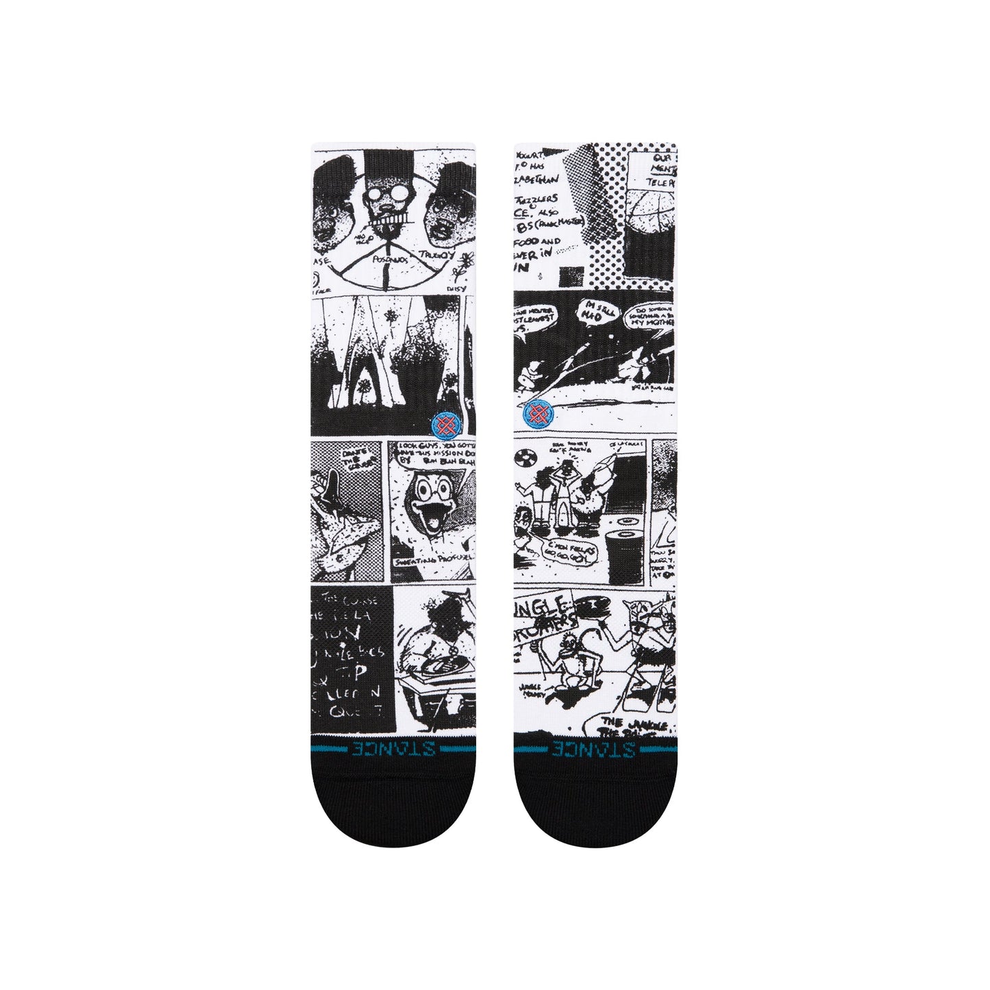 Stance The Sleeve Crew Sock Black White 