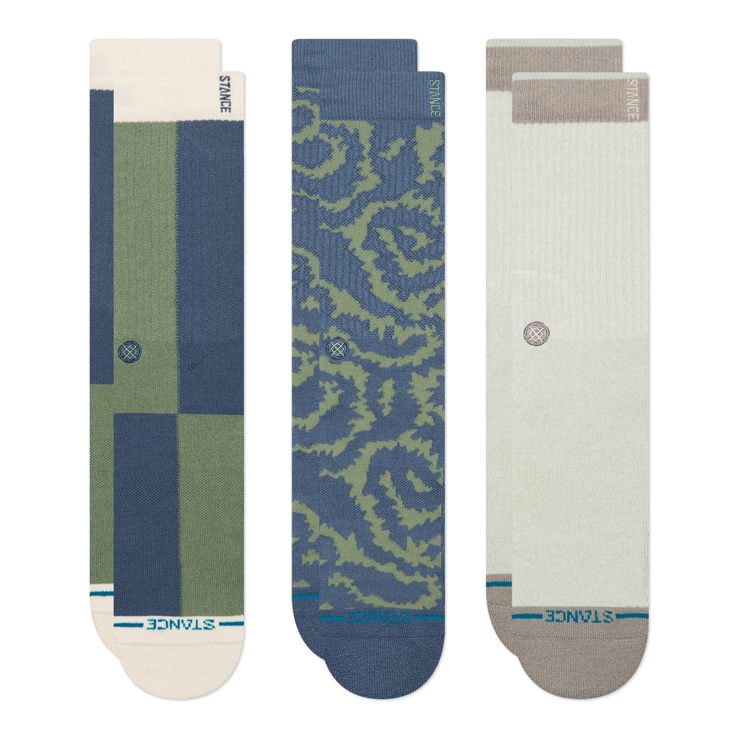 Stance All Terrain Crew Sock 3 Pack Green