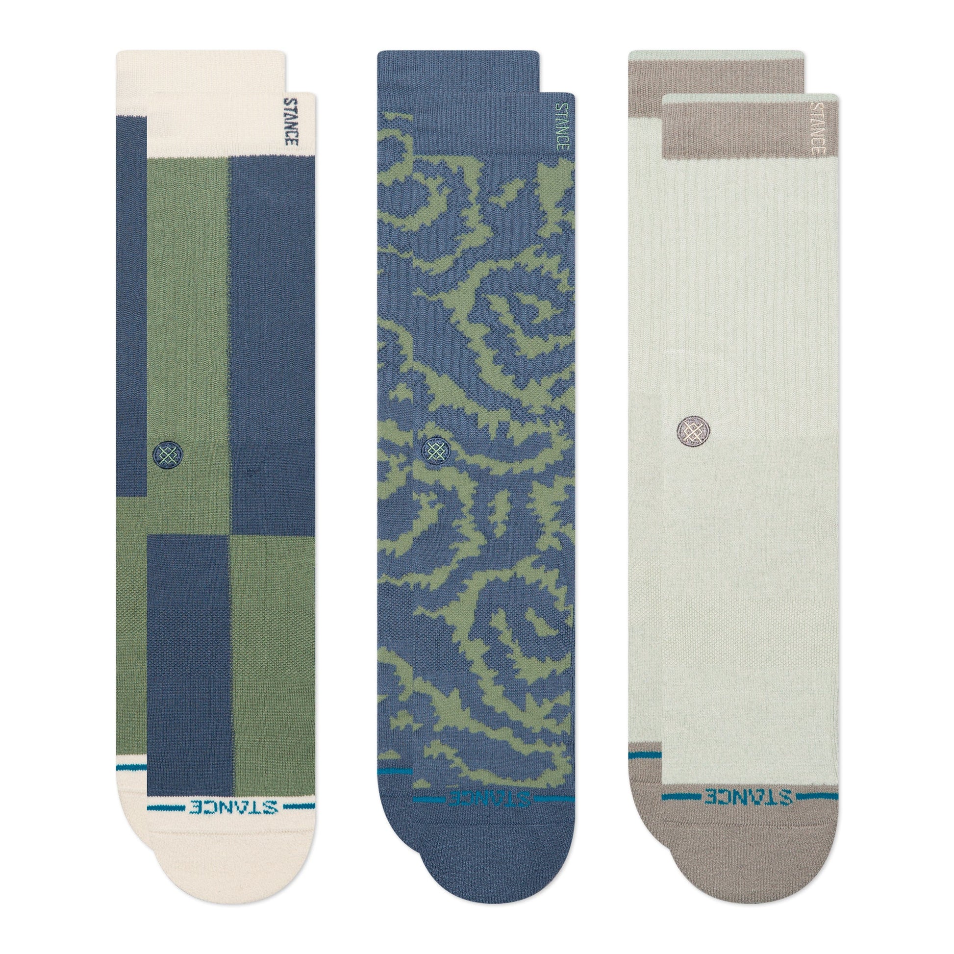 Stance All Terrain Crew Sock 3 Pack Green