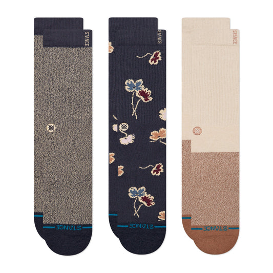 Stance Botanical Bliss Sock 3 Pack Navy