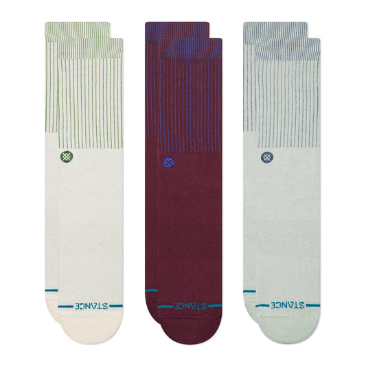 Stance Icon Pop Crew Sock 3 Pack Canvas