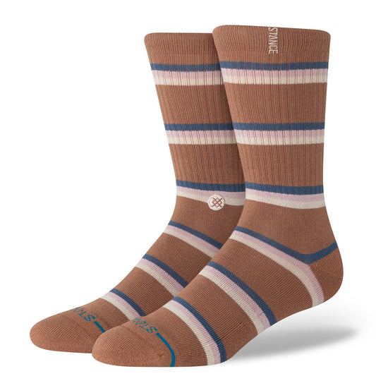 Stance Strata Crew Sock Brown