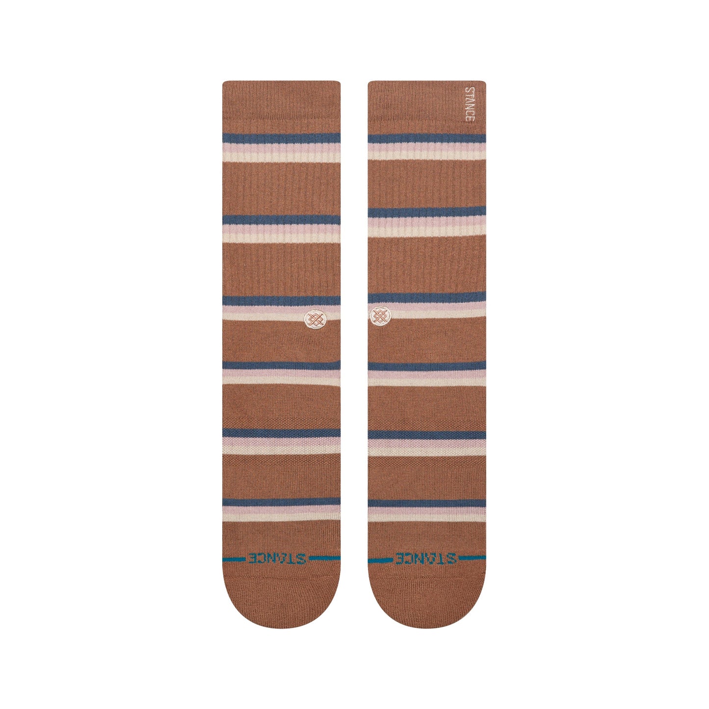 Stance Strata Crew Sock Brown