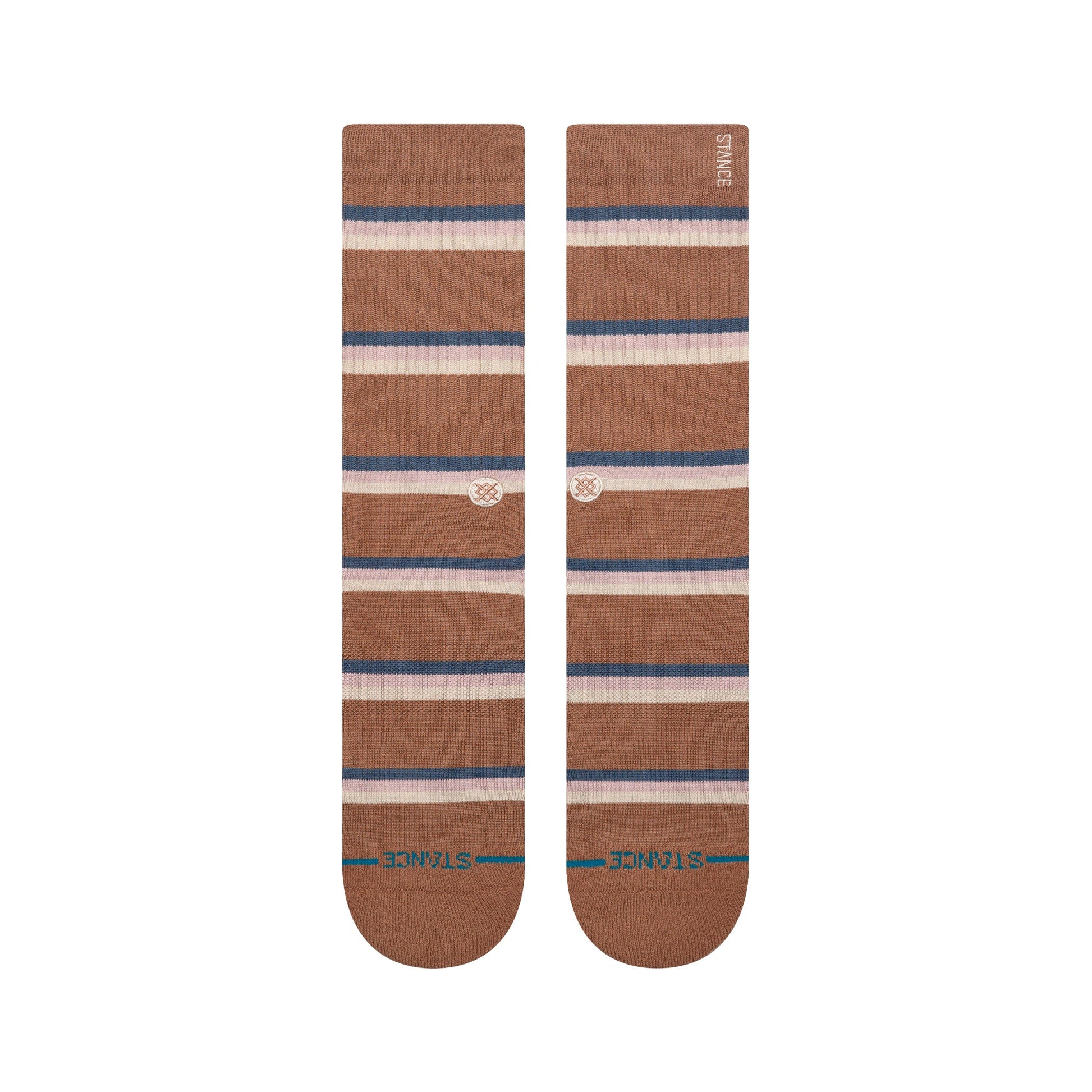 Stance Strata Crew Sock Brown