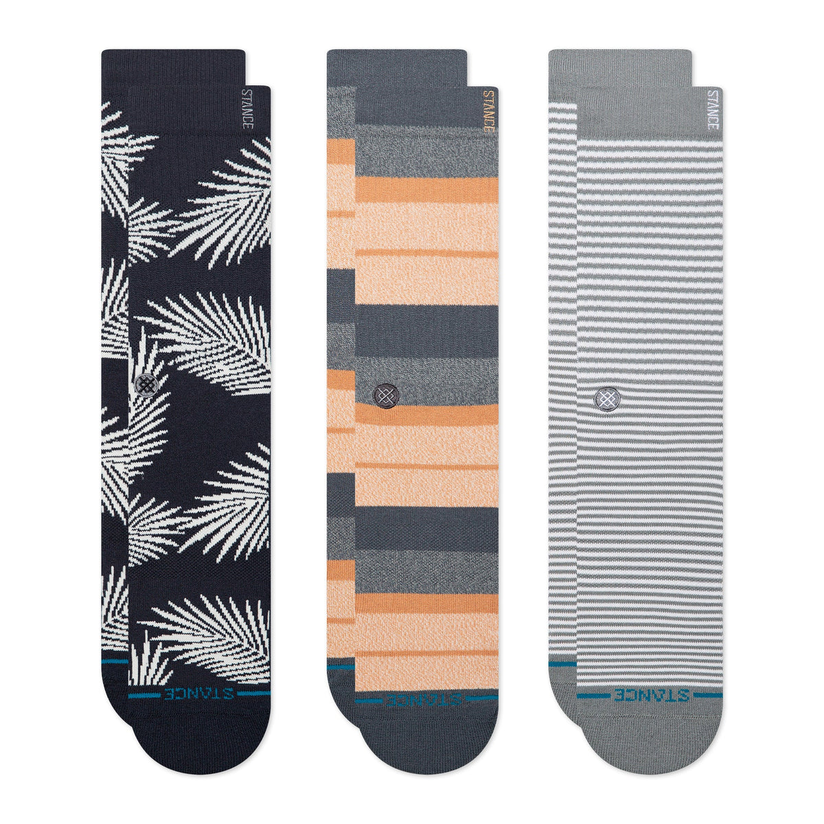 Stance | Frond Crew Sock 3 Pack Navy