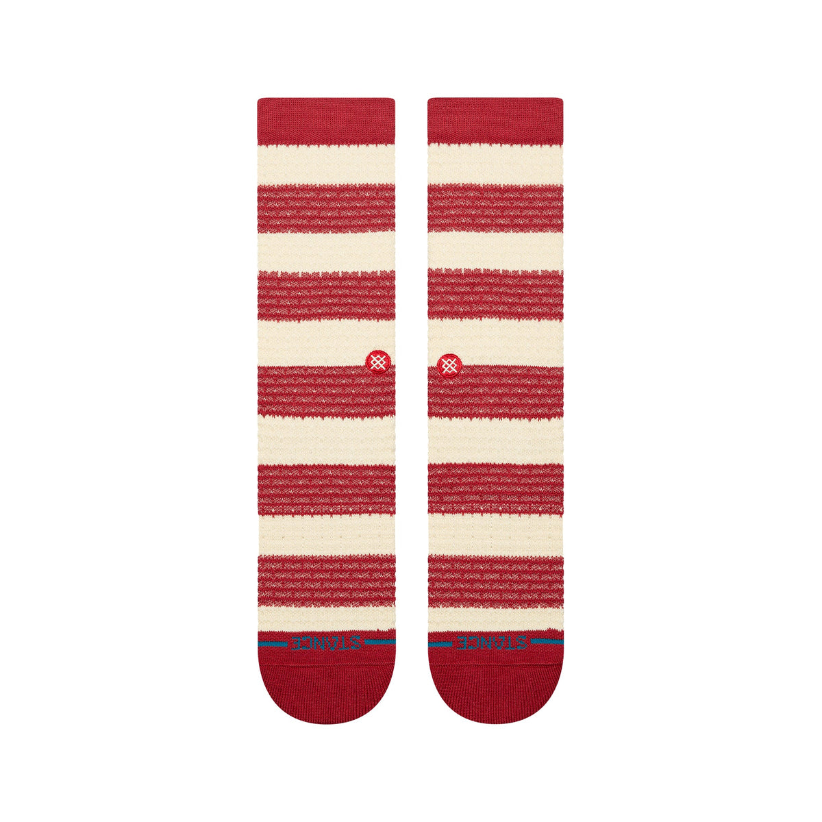 Stance | Peppermint Waffle Crew Sock Red