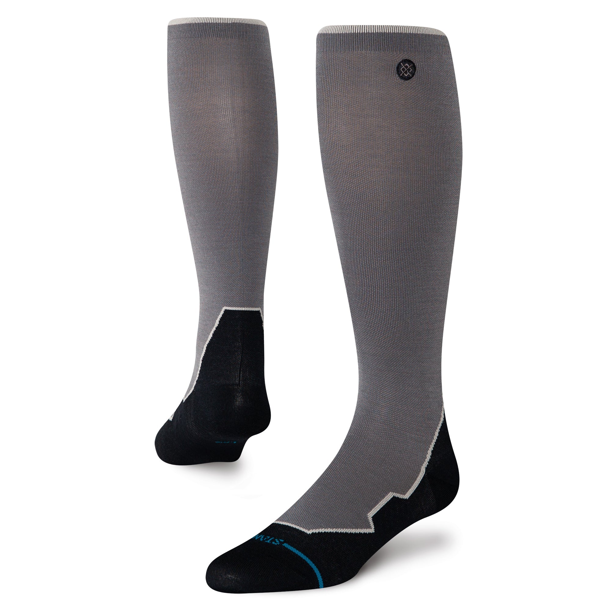 Stance Contrast Seam Ultra Light Wool Snow Sock Dark Grey