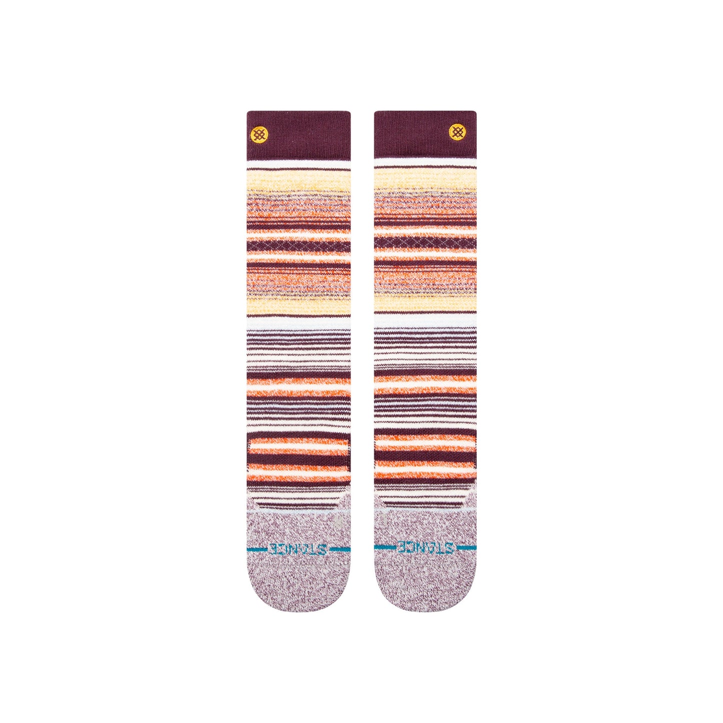 Stance Curren Over The Calf Snow Sock Wine 