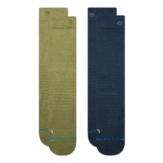 Stance Iconic Mid Poly Snow Sock 2 Pack Chive 