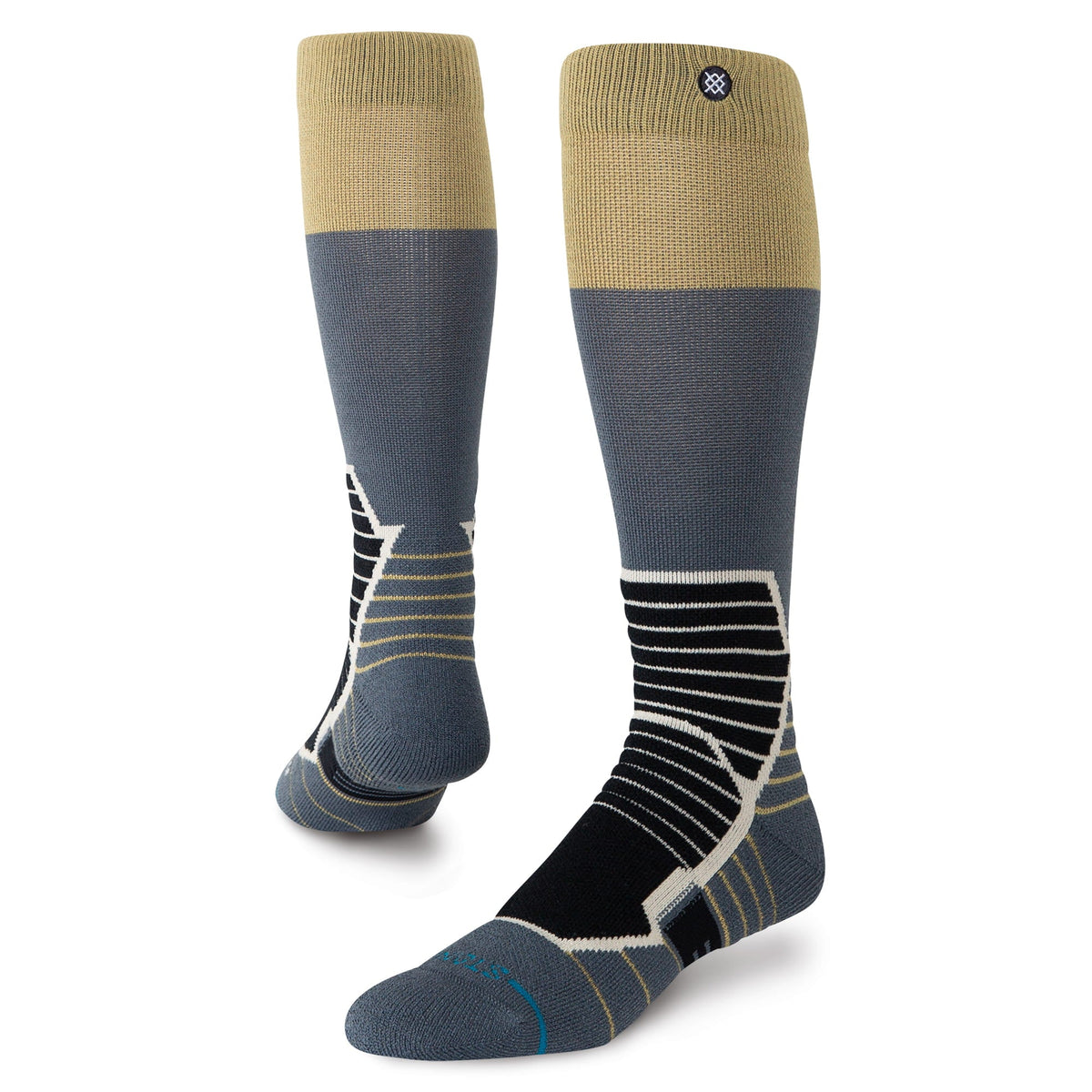 Stance | Blocked Mid Wool Snow Sock Gold