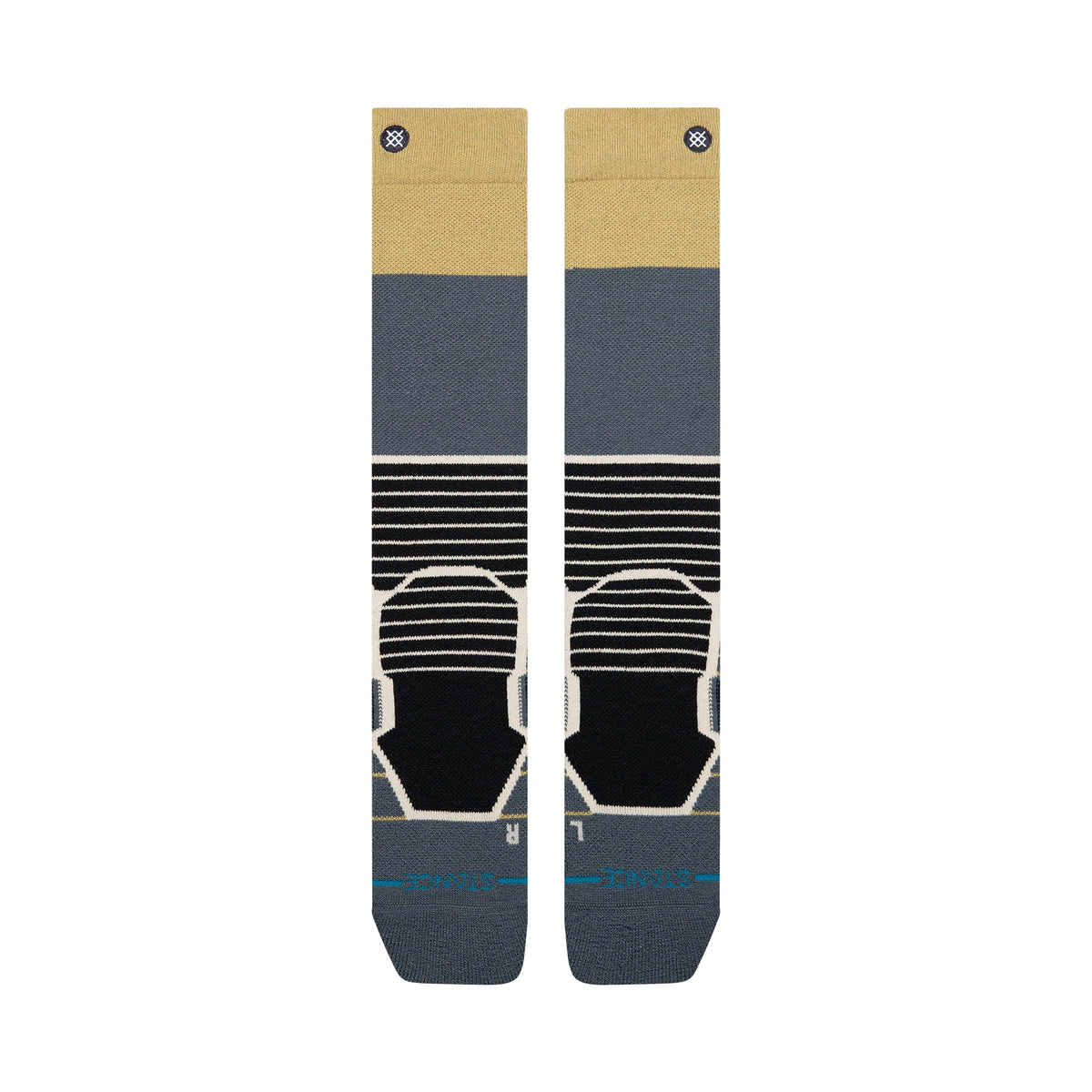 Stance | Blocked Mid Wool Snow Sock Gold