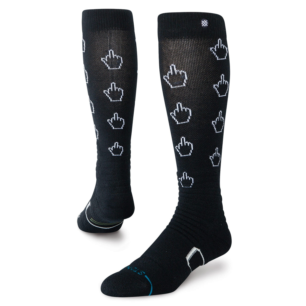 Stance | Cursor Mid Poly Snow Sock Black