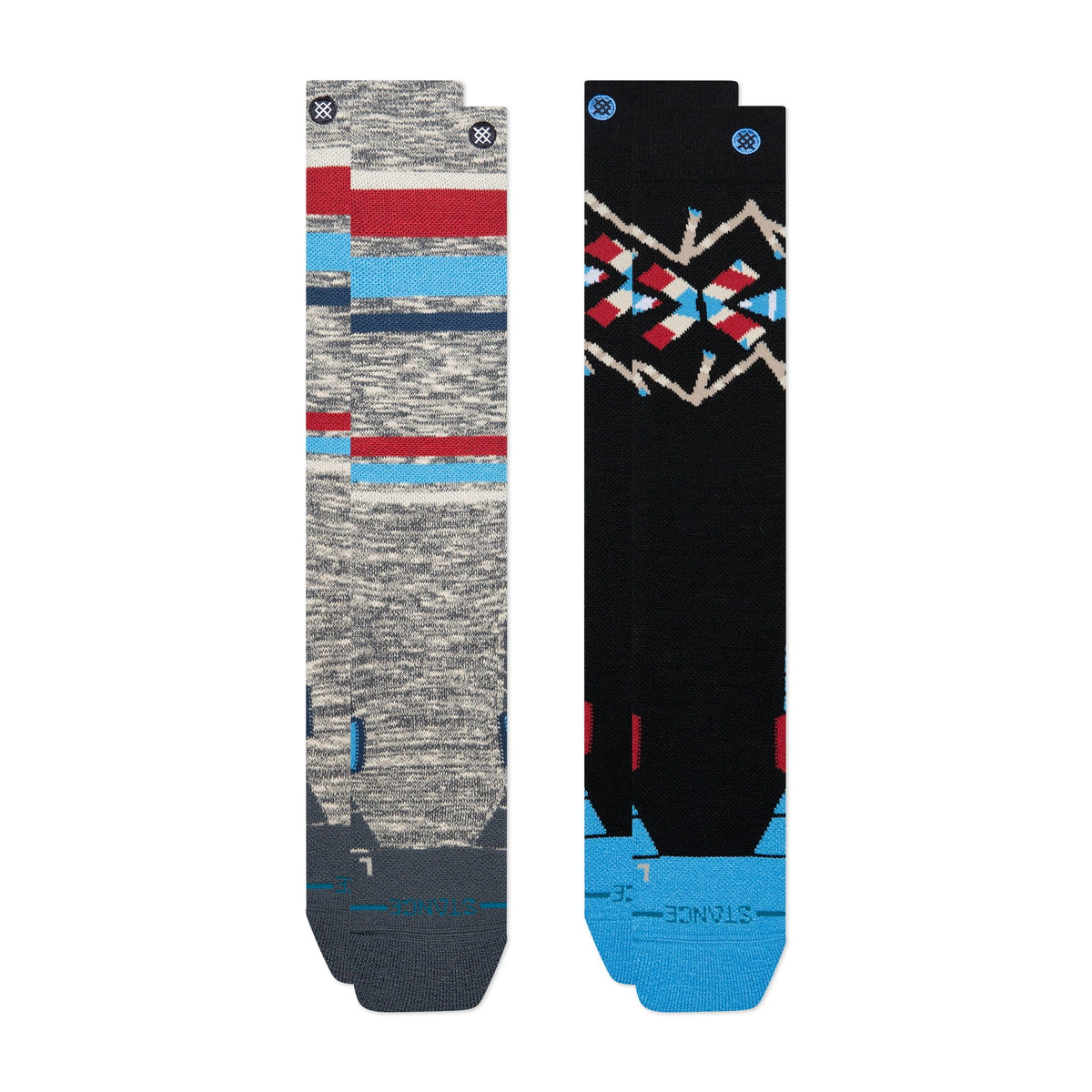 Stance | Stripe Up Mid Poly Snow Sock 2 Pack Windward Blue