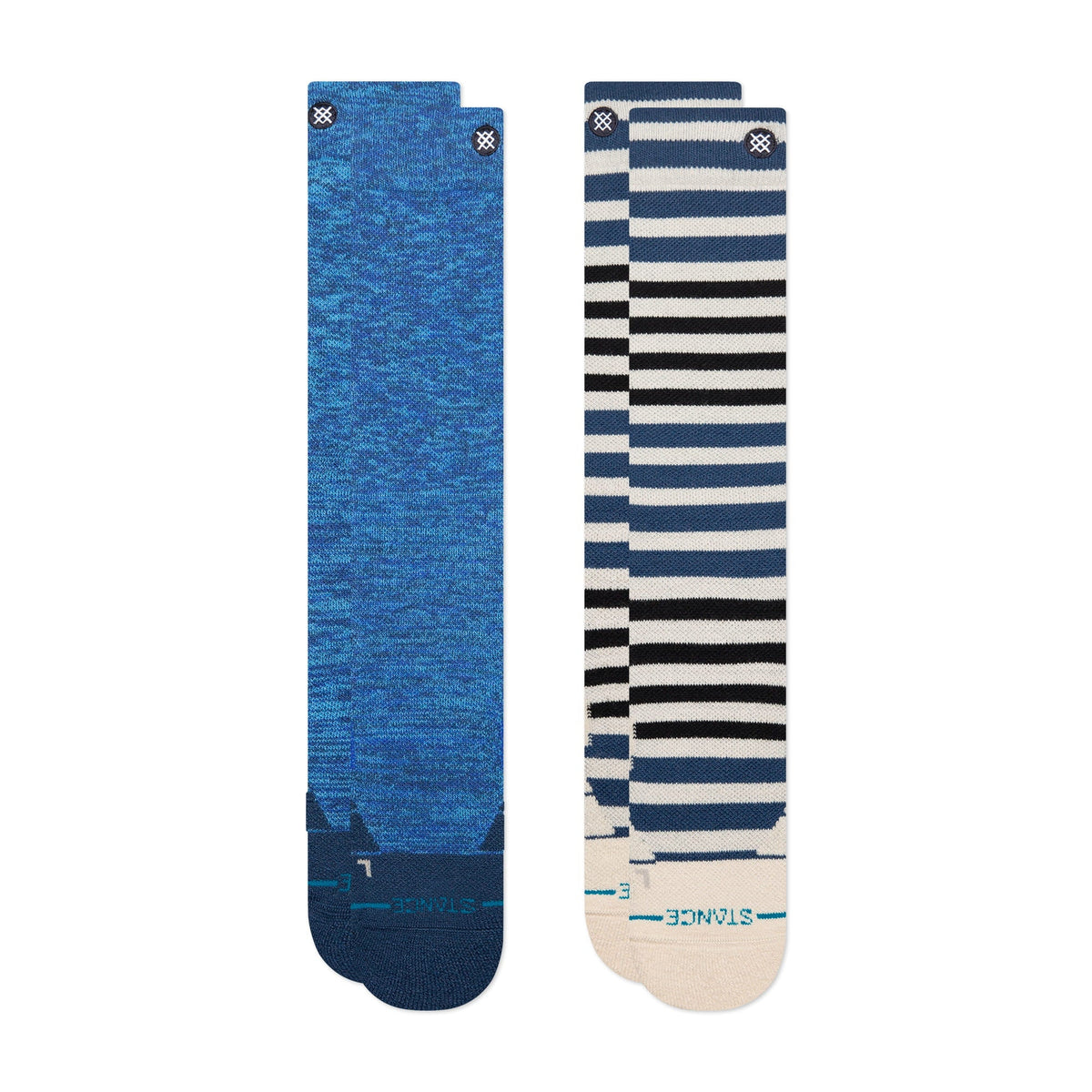Stance | Textures Mid Wool Snow Sock 2 Pack Blue