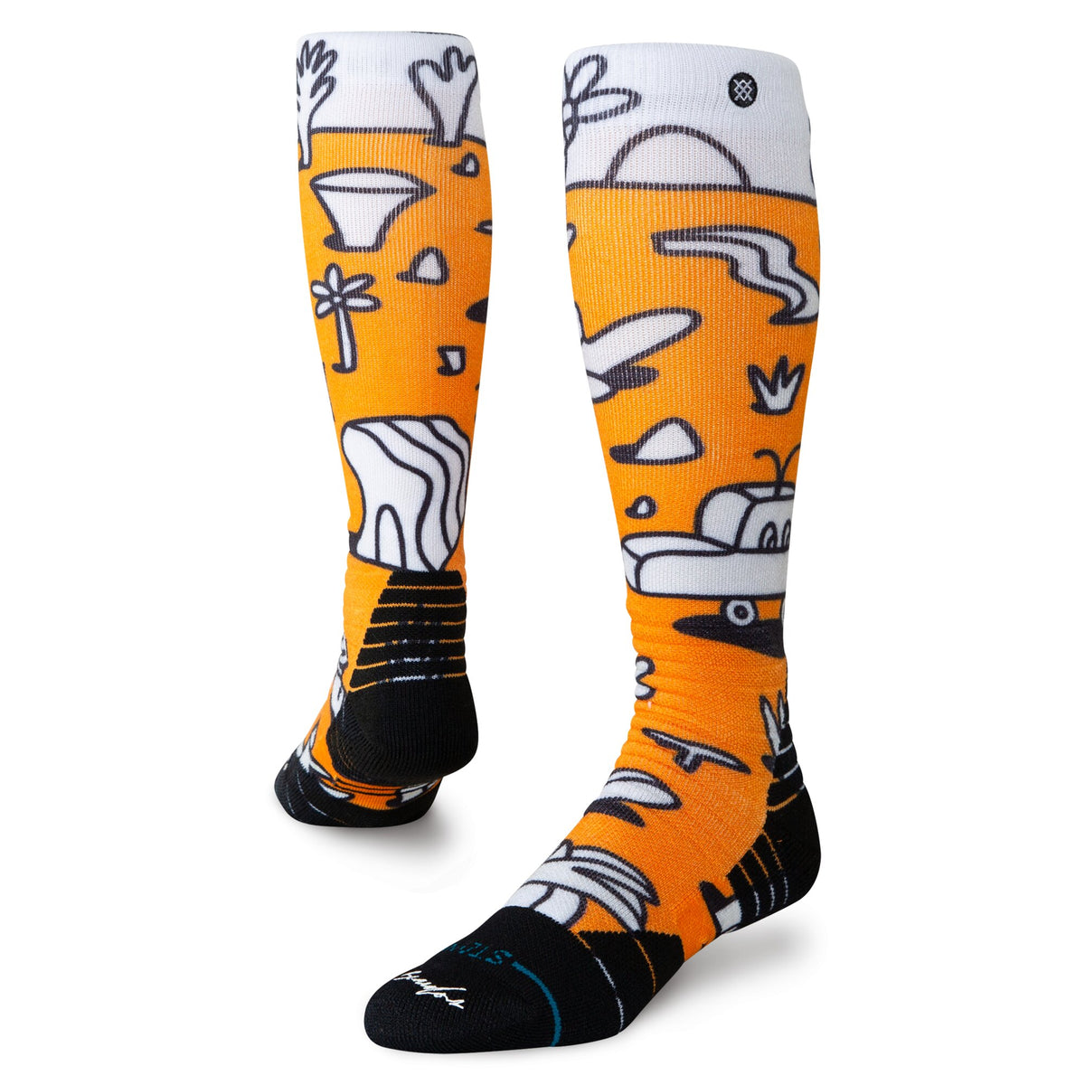 Stance | Lucas Mid Poly Snow Sock Orange