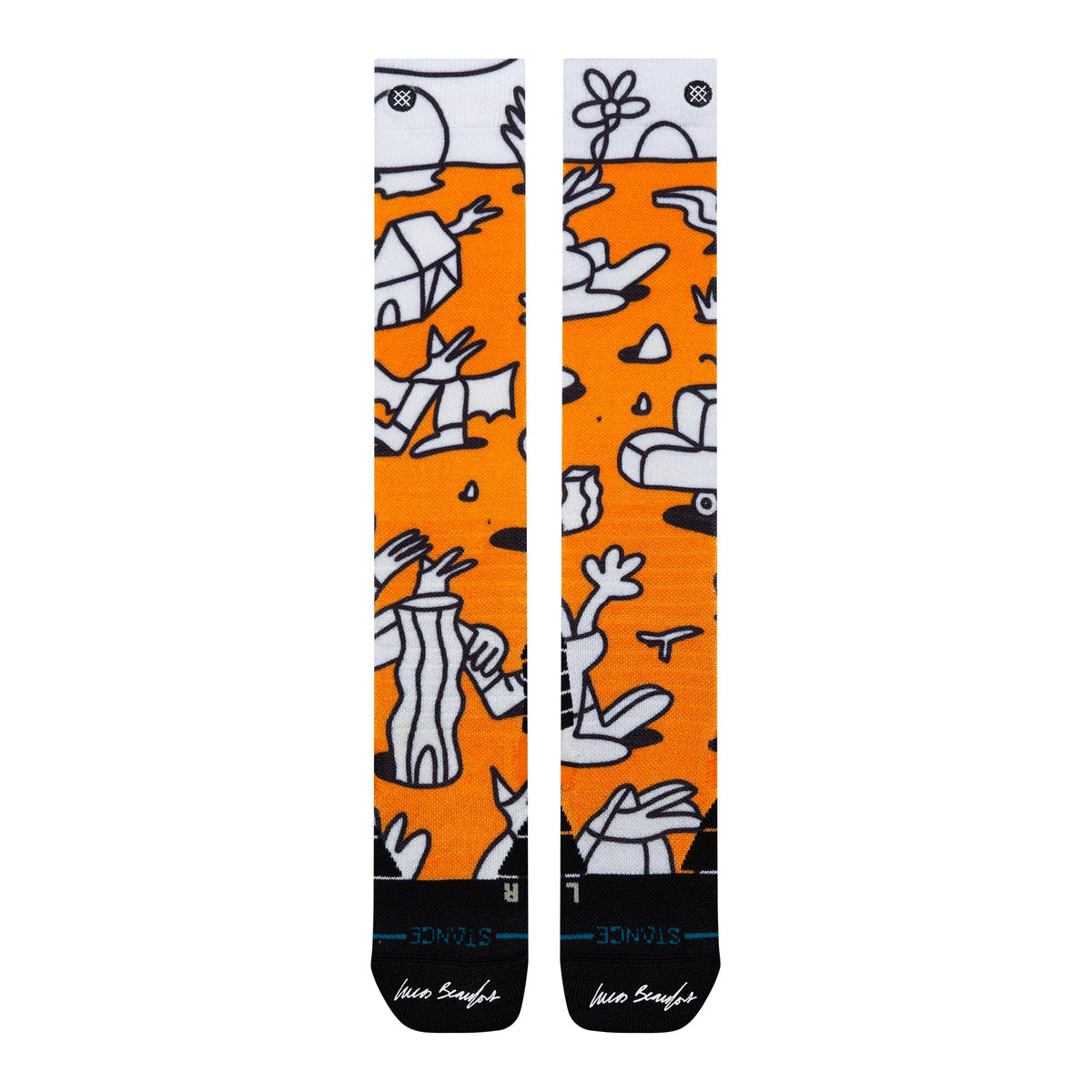 Stance | Lucas Mid Poly Snow Sock Orange