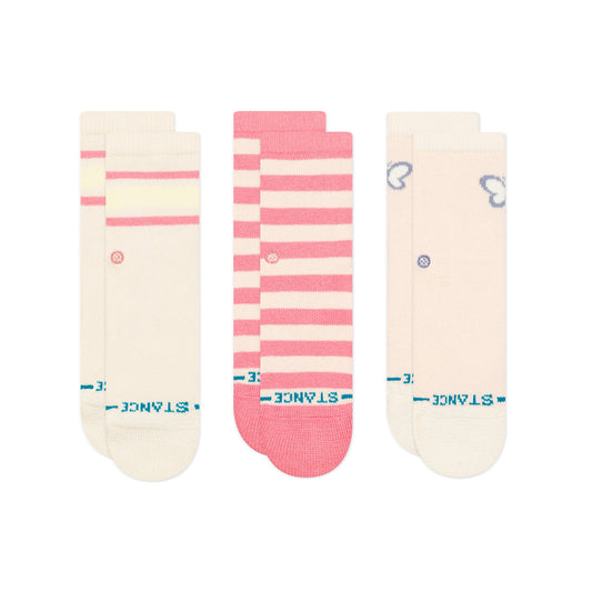 Butterfly Sock 3 Pack Pink